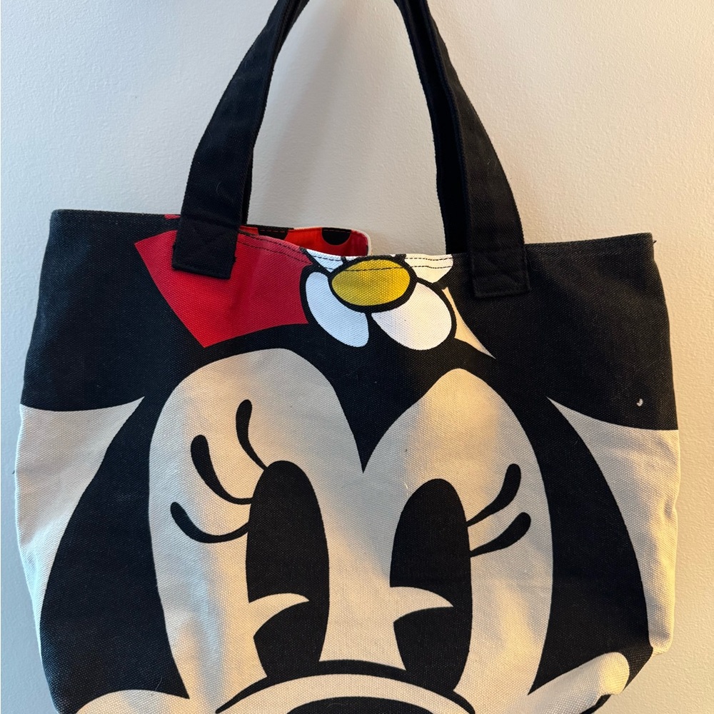 Disney Black and White Tote with Red Accent